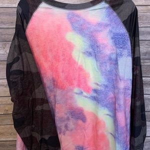 Tie Dye Meets Camo Sweatshirt